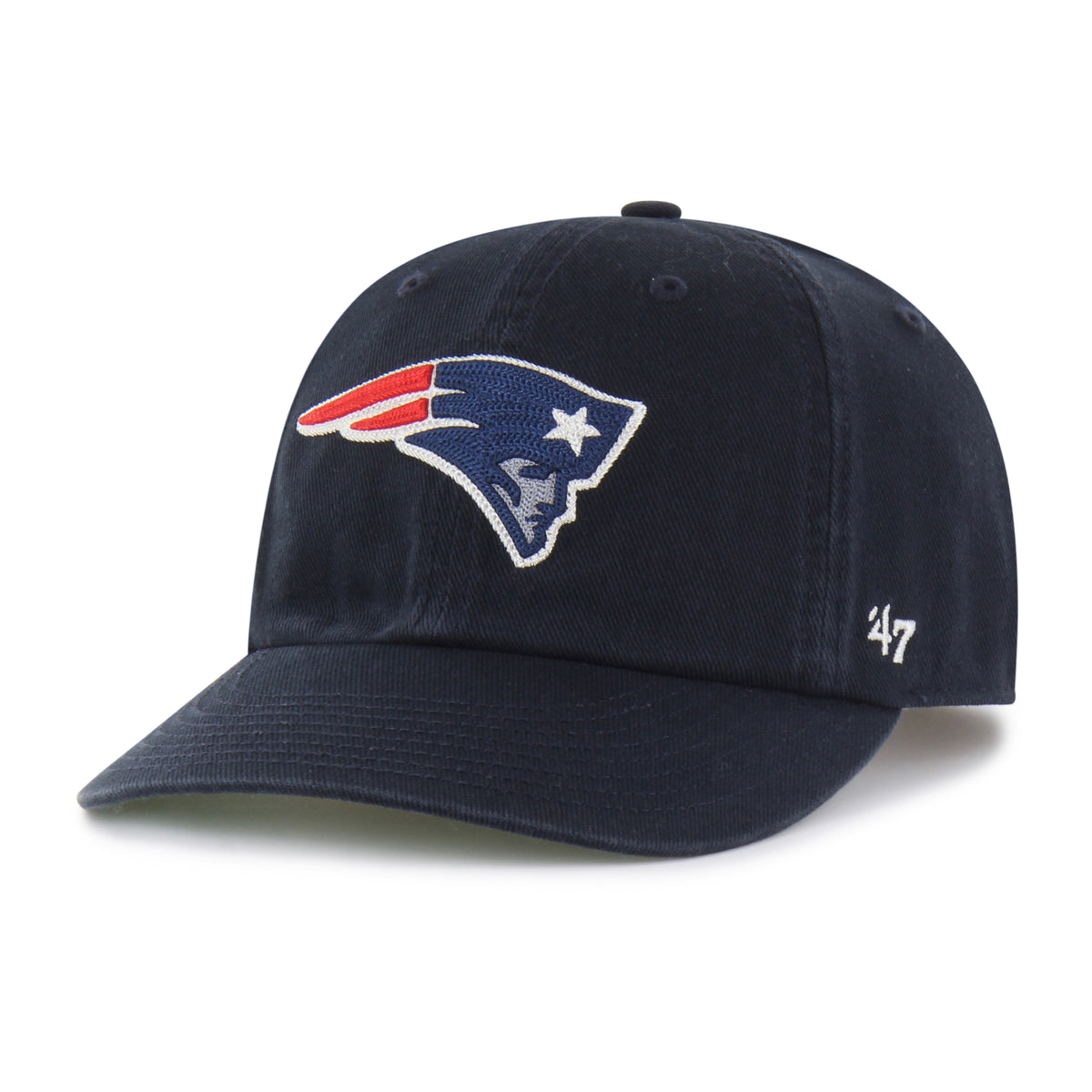 NEW ENGLAND PATRIOTS CHAIN SIDE STITCH '47 CLEAN UP ROUND VISOR