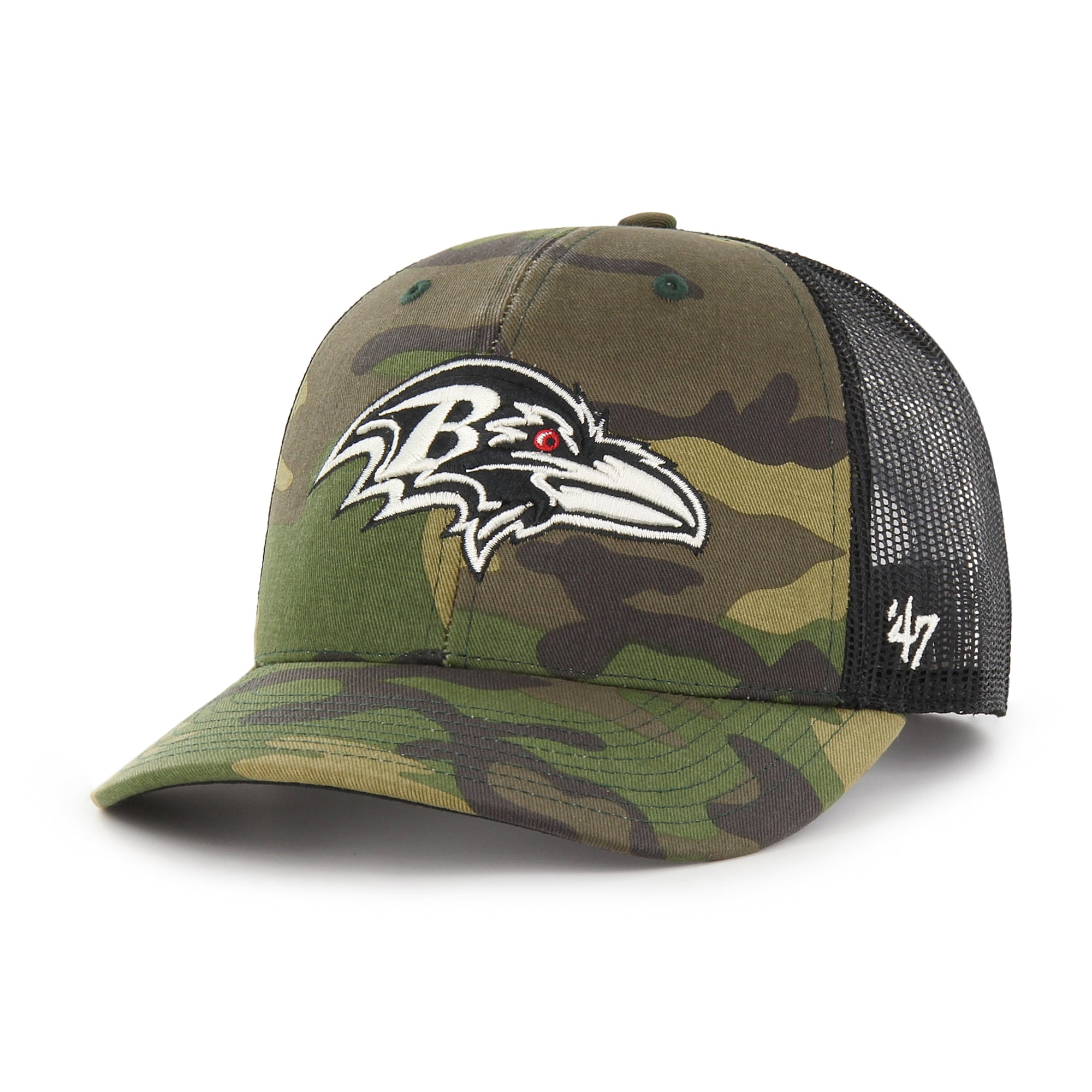 Baltimore Ravens Camo Strap '47 Trucker