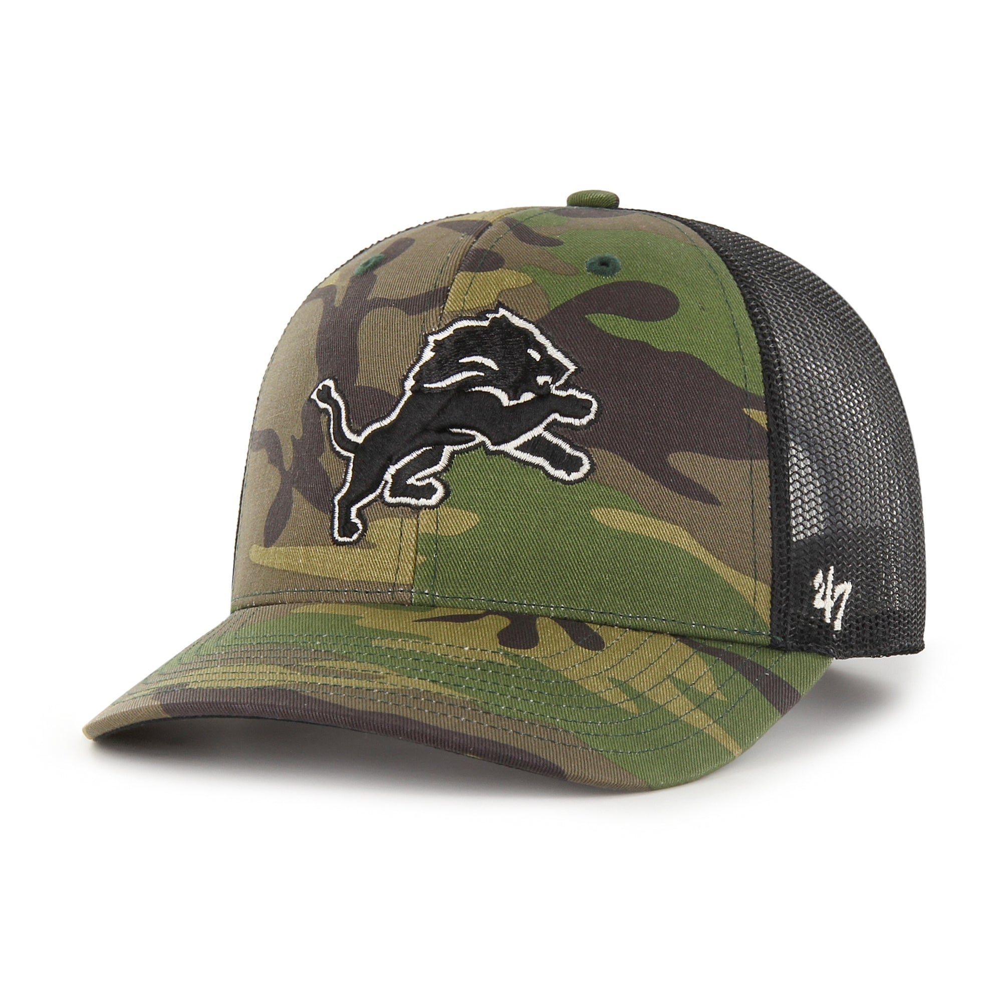 Detroit Lions Camo Strap '47 Trucker