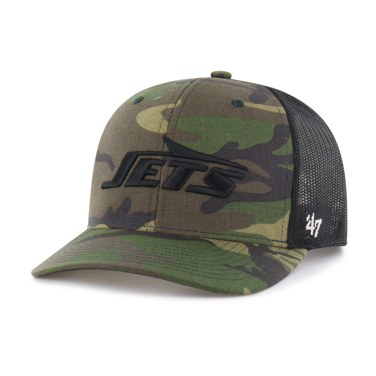 New York Jets Camo Strap '47 Trucker