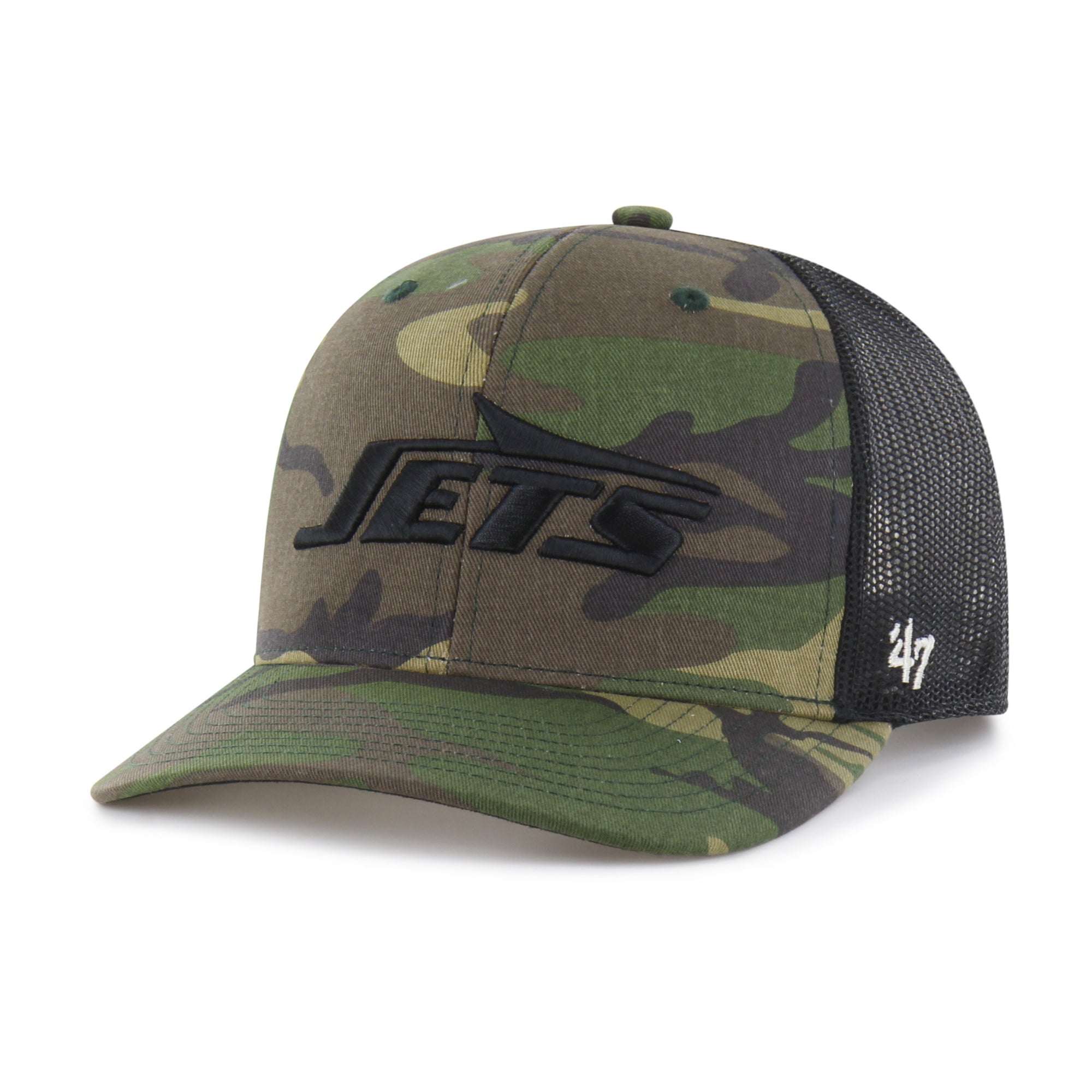New York Jets Camo Strap '47 Trucker