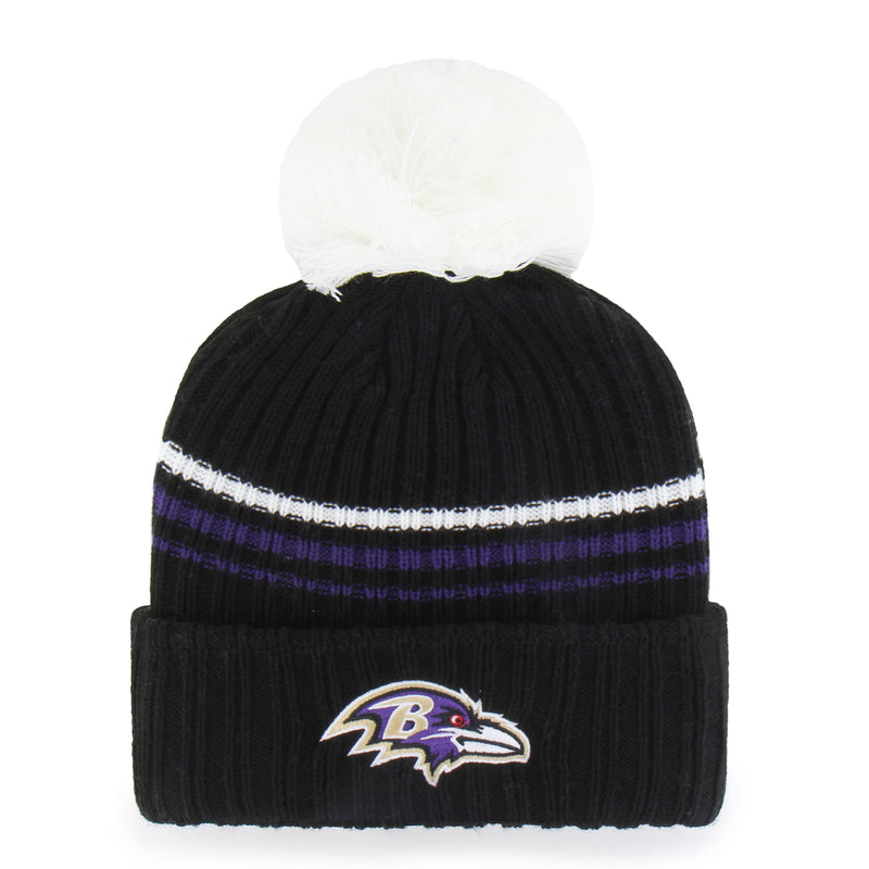 BALTIMORE RAVENS FUZZY SCRIPT '47 WOMEN'S CUFF KNIT