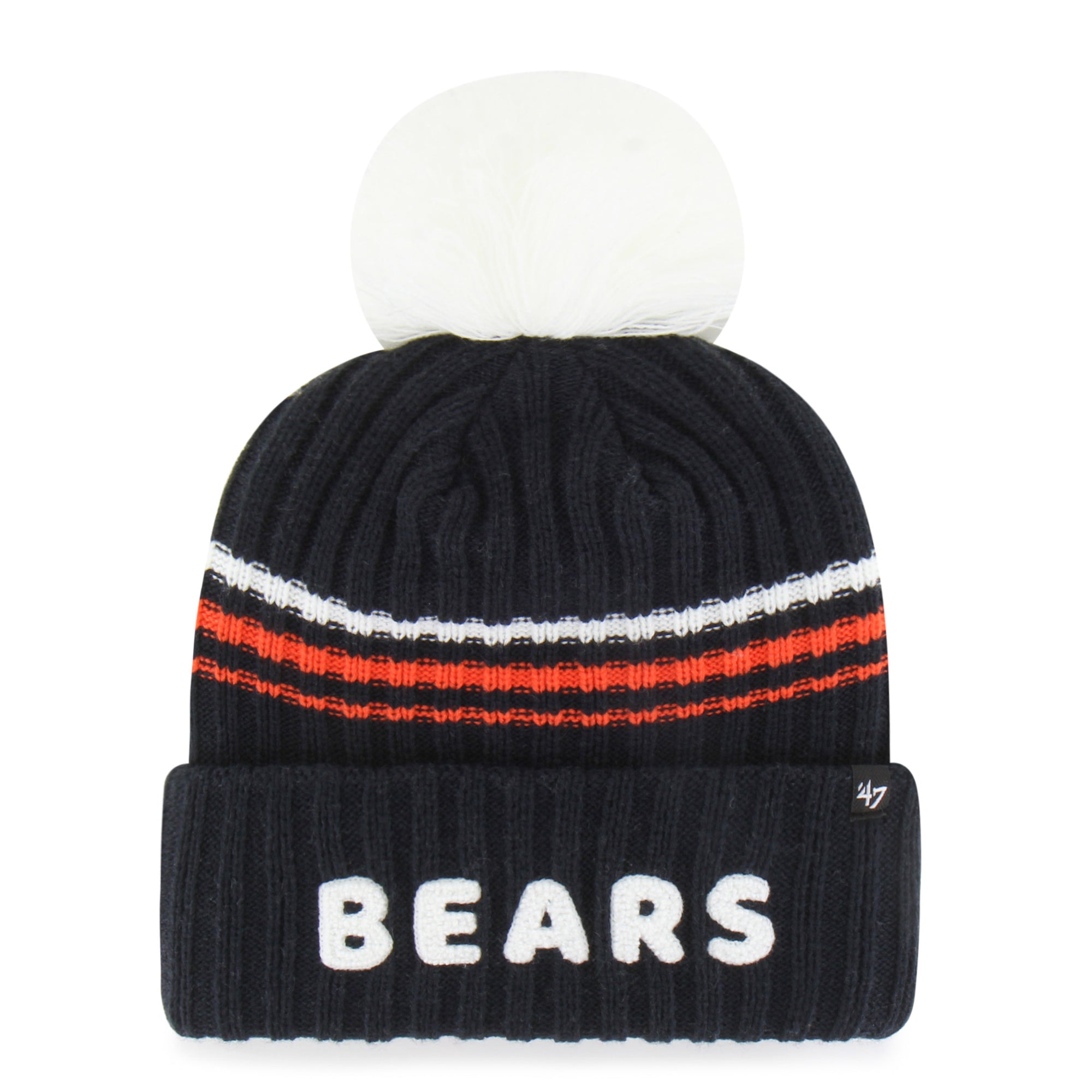 CHICAGO BEARS FUZZY SCRIPT '47 WOMEN'S CUFF KNIT