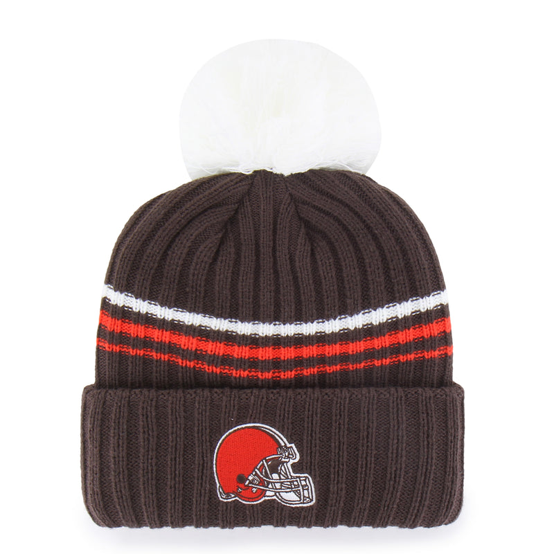 CLEVELAND BROWNS FUZZY SCRIPT '47 WOMEN'S CUFF KNIT