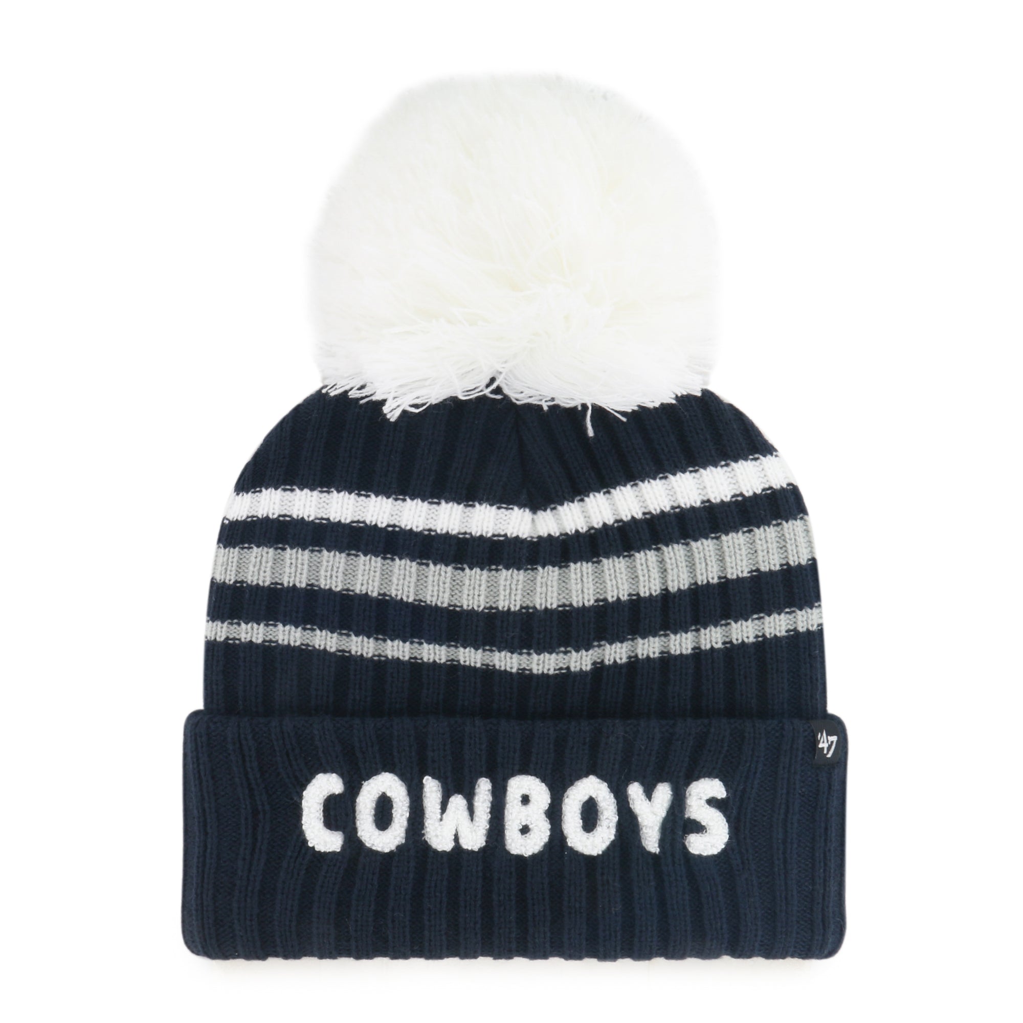DALLAS COWBOYS FUZZY SCRIPT '47 WOMEN'S CUFF KNIT