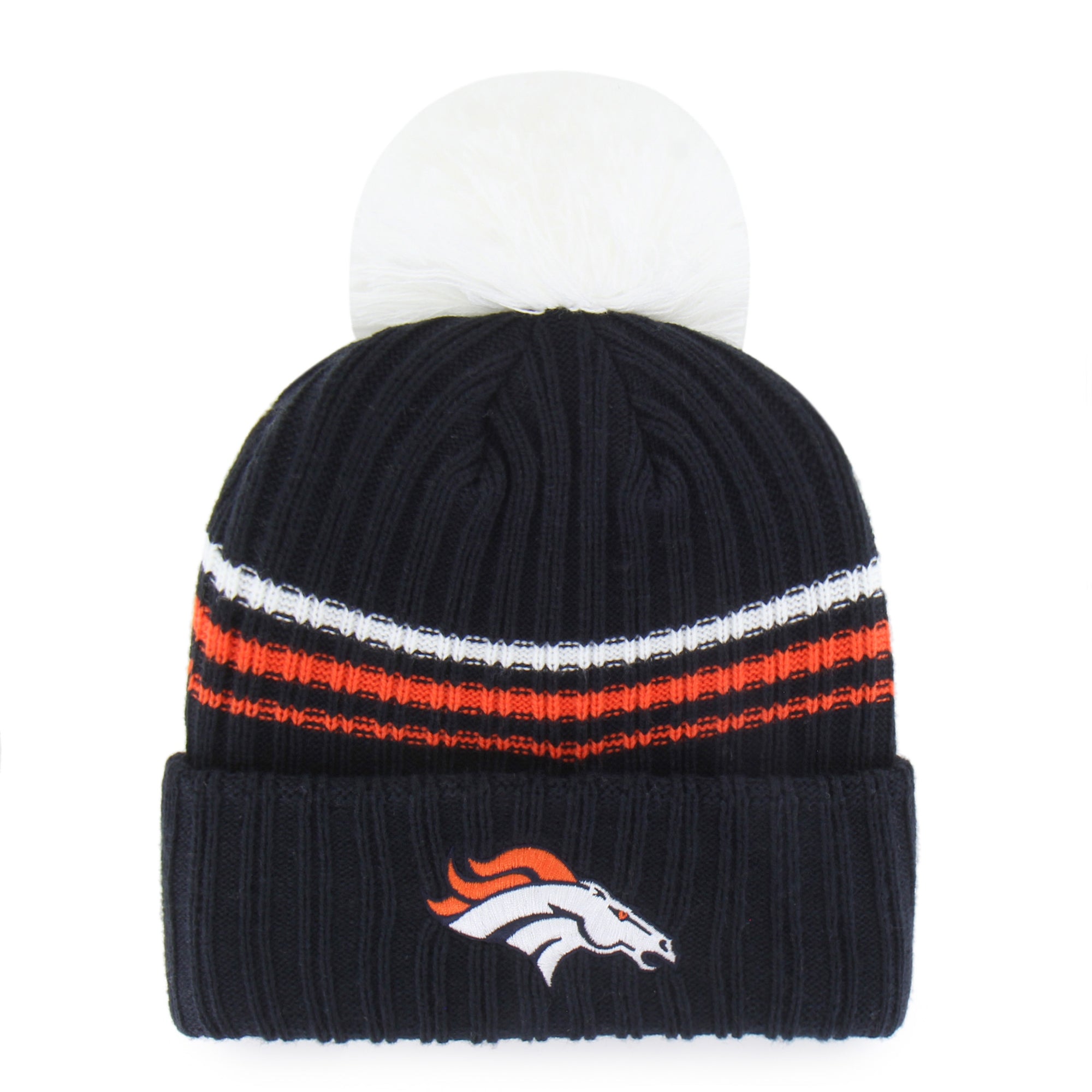 DENVER BRONCOS FUZZY SCRIPT '47 CUFF KNIT WOMEN