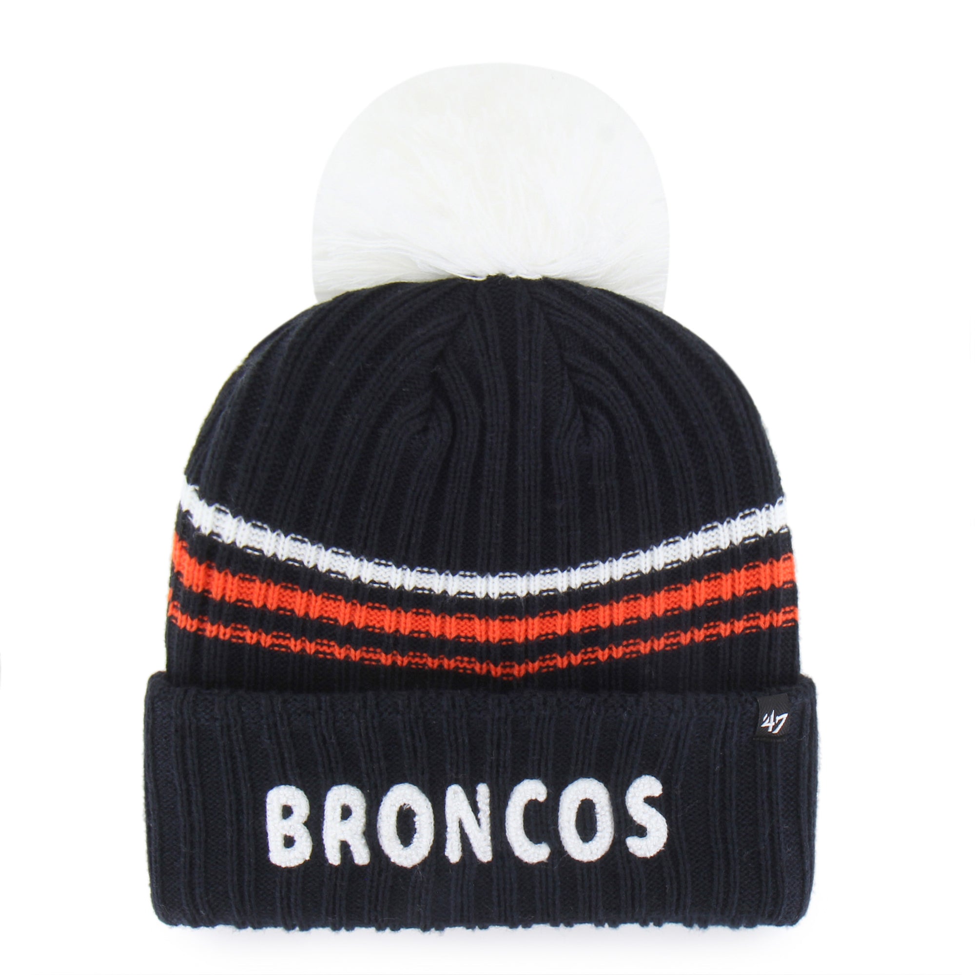DENVER BRONCOS FUZZY SCRIPT '47 CUFF KNIT WOMEN