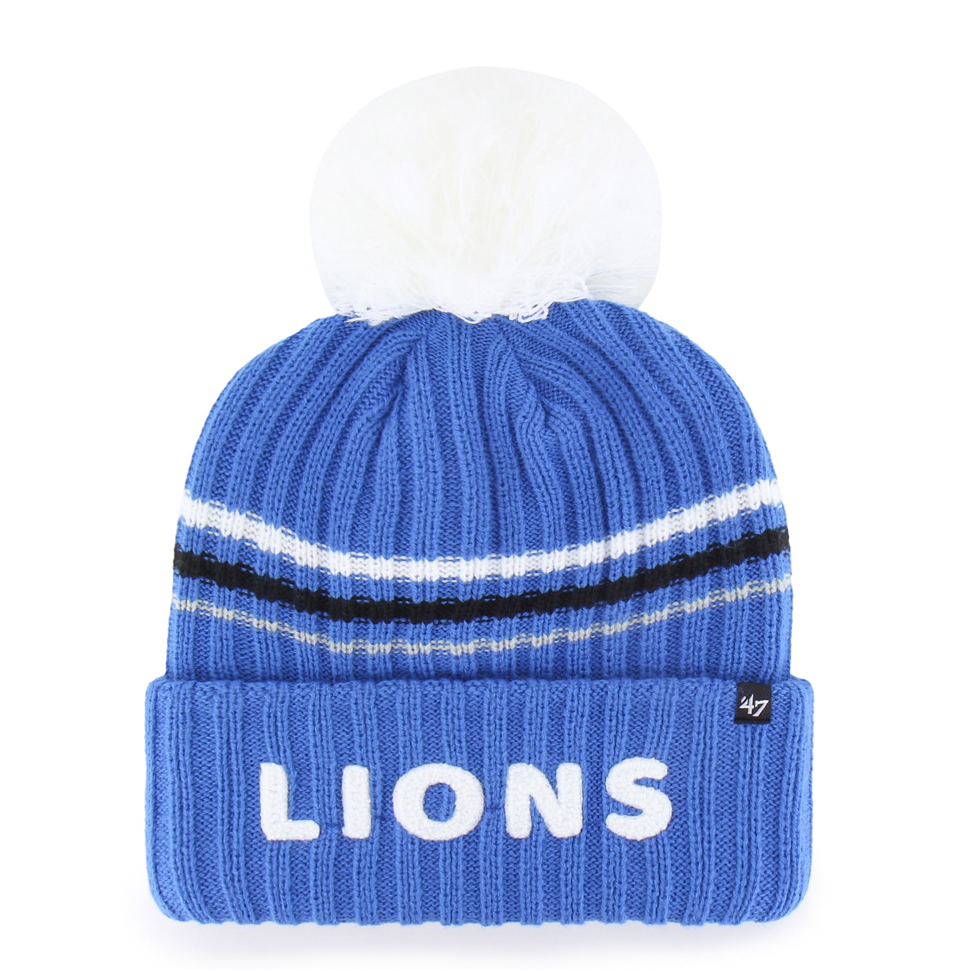 DETROIT LIONS FUZZY SCRIPT '47 WOMEN'S CUFF KNIT