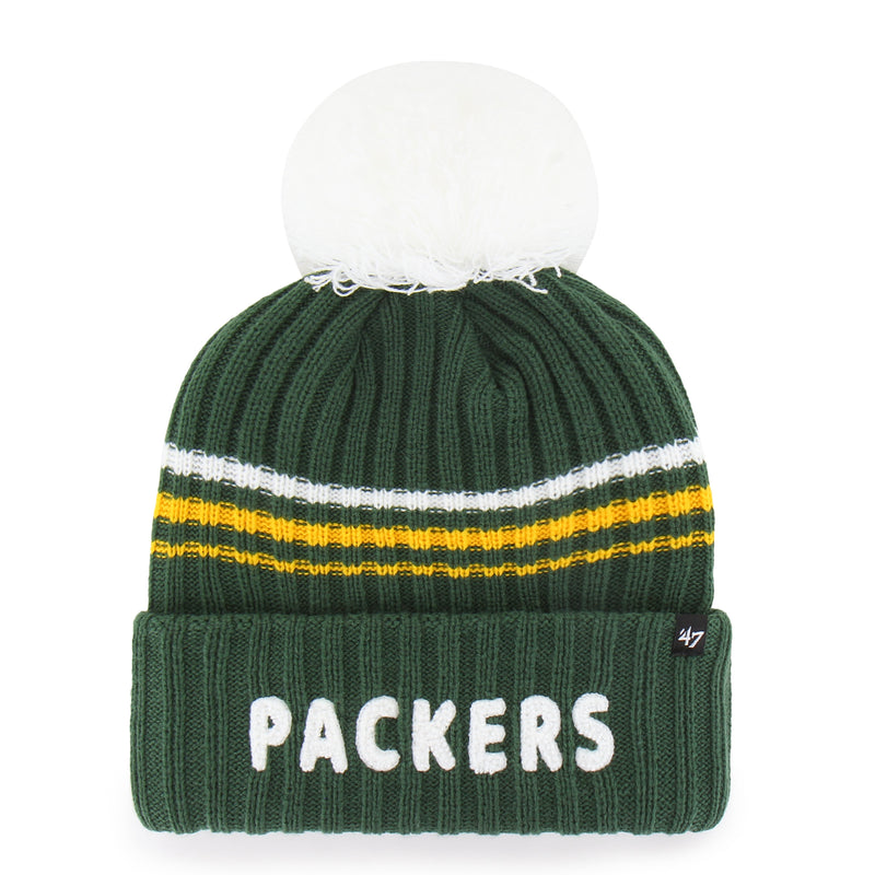 GREEN BAY PACKERS FUZZY SCRIPT '47 WOMEN'S CUFF KNIT