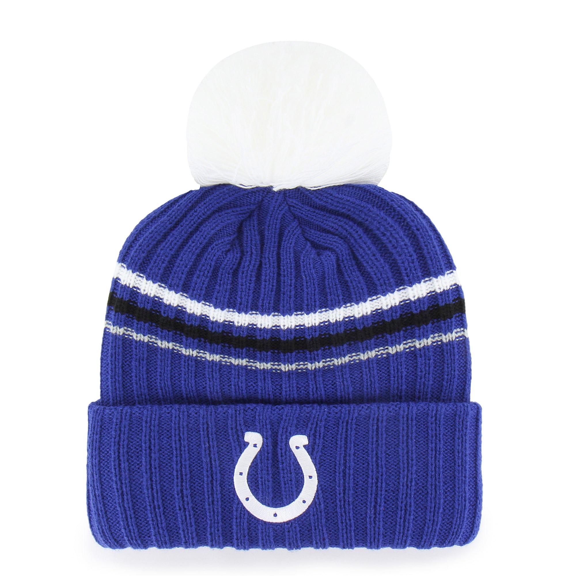 INDIANAPOLIS COLTS FUZZY SCRIPT '47 WOMEN'S CUFF KNIT