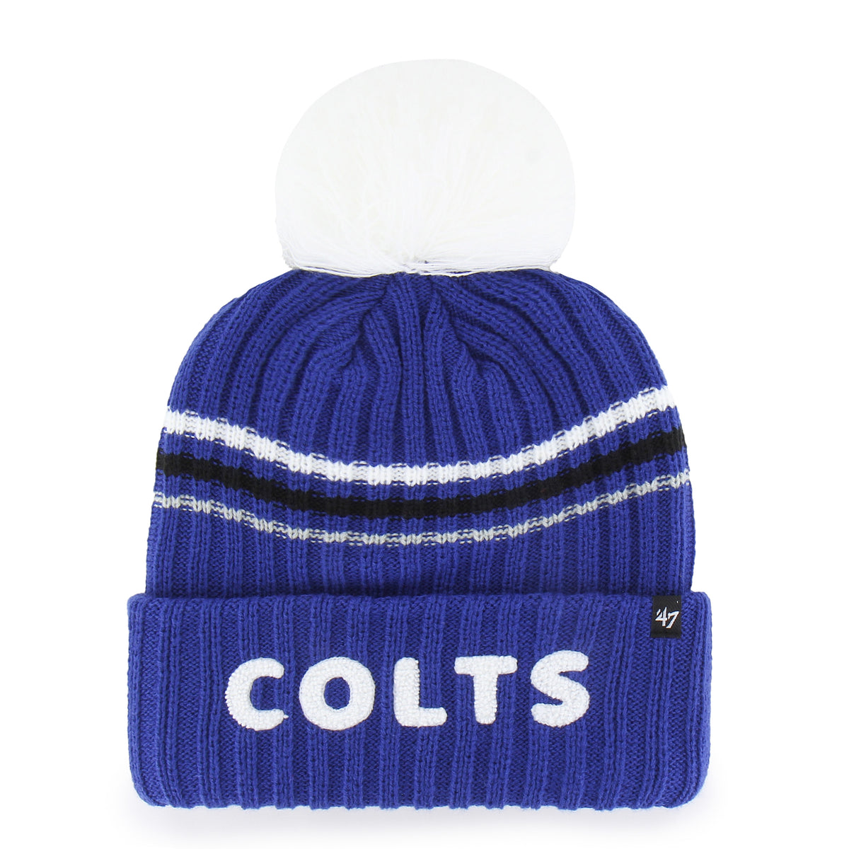 INDIANAPOLIS COLTS FUZZY SCRIPT '47 WOMEN'S CUFF KNIT