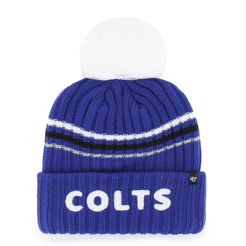 INDIANAPOLIS COLTS FUZZY SCRIPT '47 WOMEN'S CUFF KNIT
