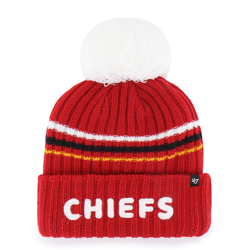 KANSAS CITY CHIEFS FUZZY SCRIPT '47 WOMEN'S CUFF KNIT