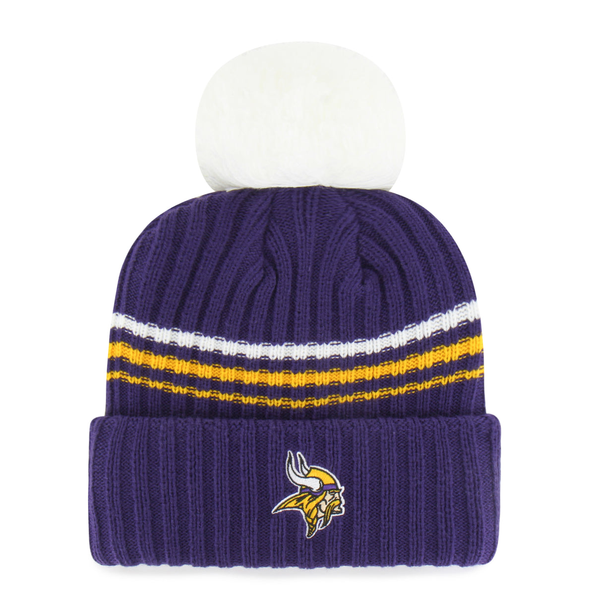 MINNESOTA VIKINGS FUZZY SCRIPT '47 WOMEN'S CUFF KNIT