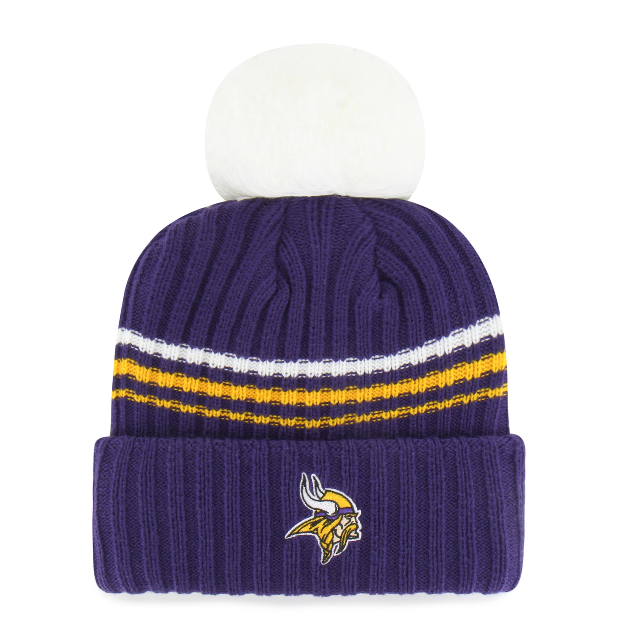 MINNESOTA VIKINGS FUZZY SCRIPT '47 WOMEN'S CUFF KNIT