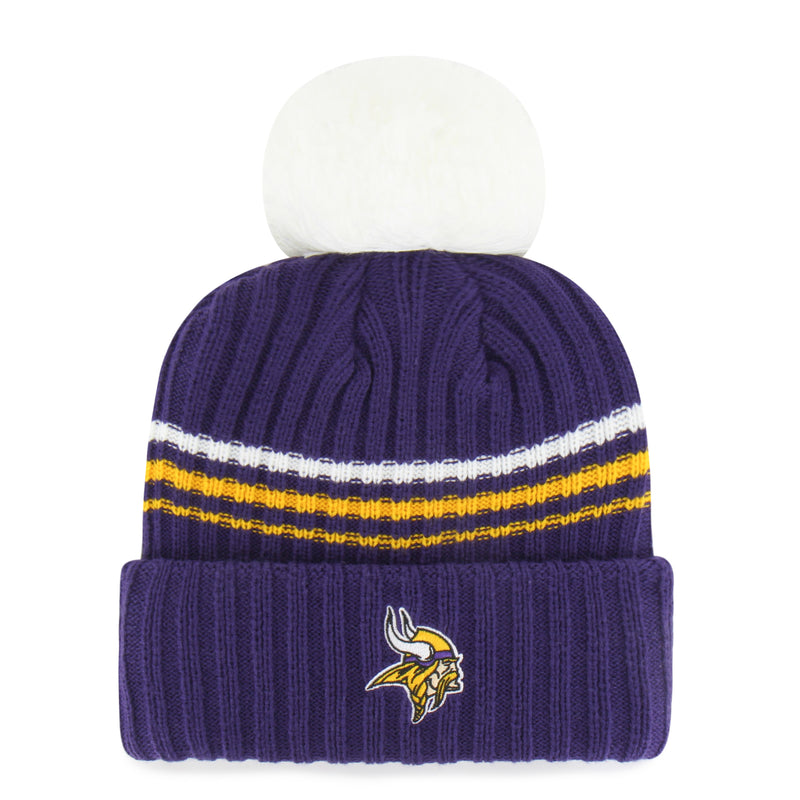 MINNESOTA VIKINGS FUZZY SCRIPT '47 WOMEN'S CUFF KNIT