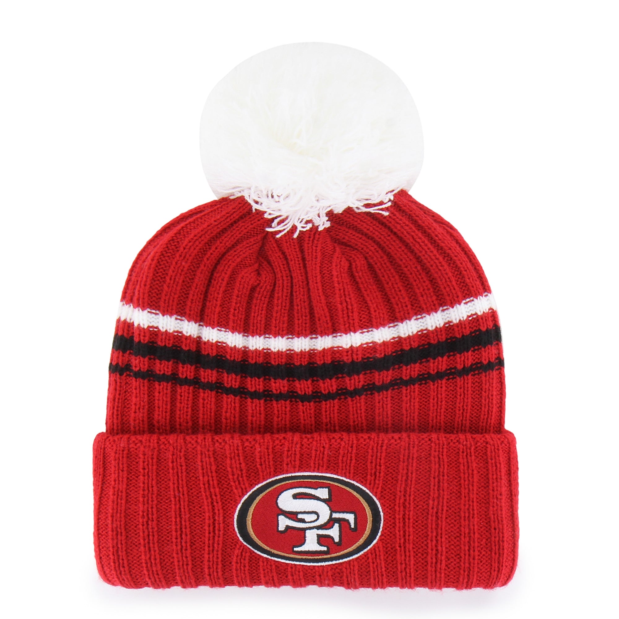 SAN FRANCISCO 49ERS FUZZY SCRIPT '47 WOMEN'S CUFF KNIT
