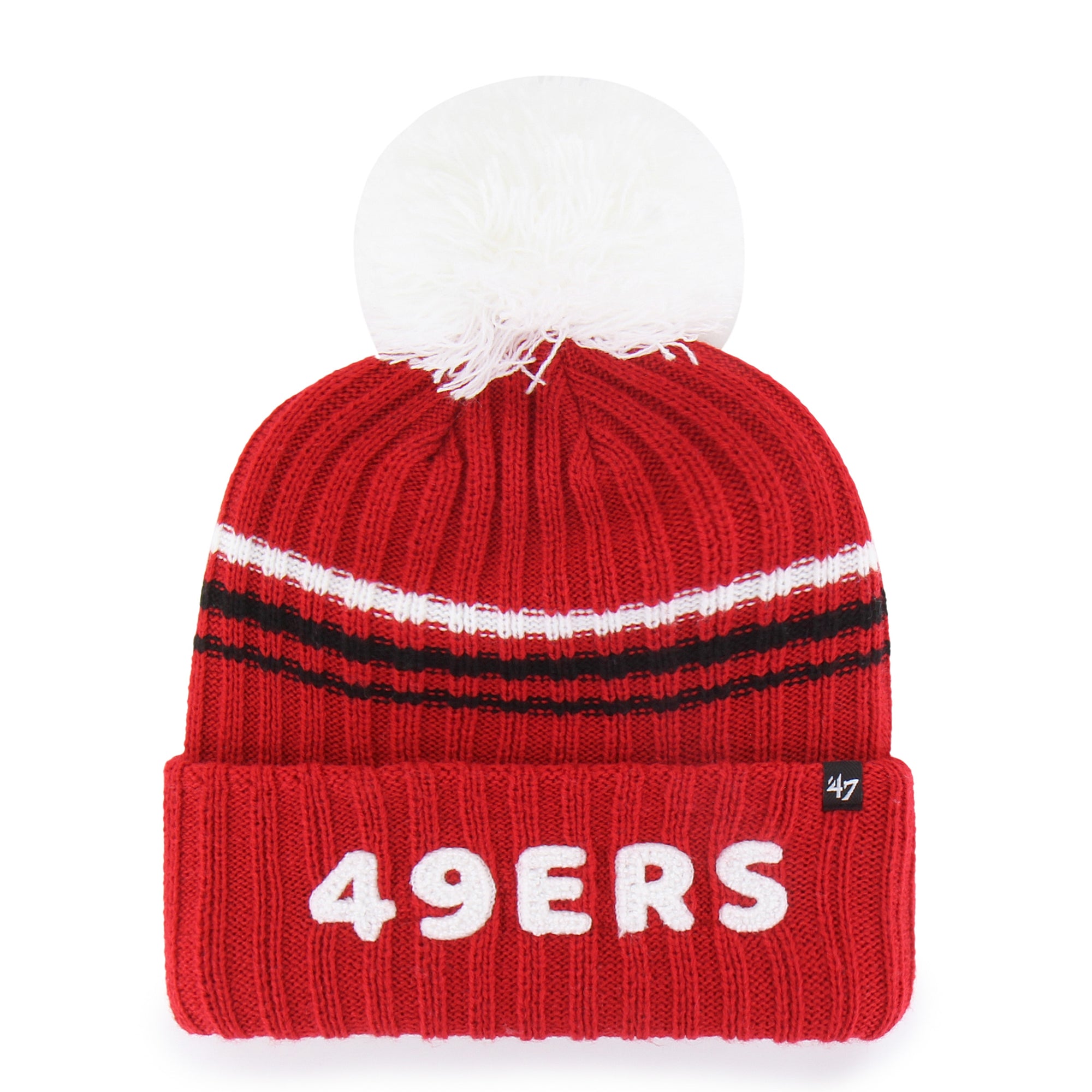 SAN FRANCISCO 49ERS FUZZY SCRIPT '47 WOMEN'S CUFF KNIT