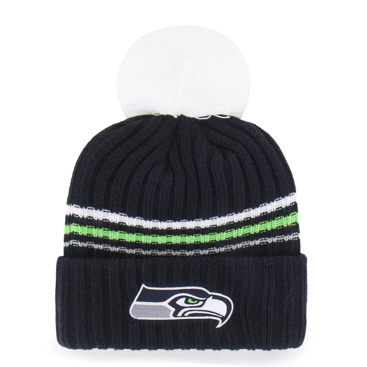 SEATTLE SEAHAWKS FUZZY SCRIPT '47 WOMEN'S CUFF KNIT