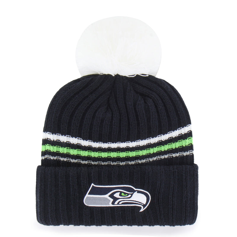 SEATTLE SEAHAWKS FUZZY SCRIPT '47 WOMEN'S CUFF KNIT