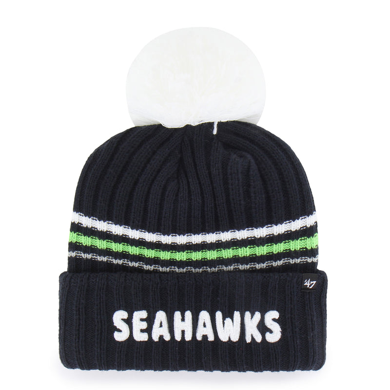 SEATTLE SEAHAWKS FUZZY SCRIPT '47 WOMEN'S CUFF KNIT