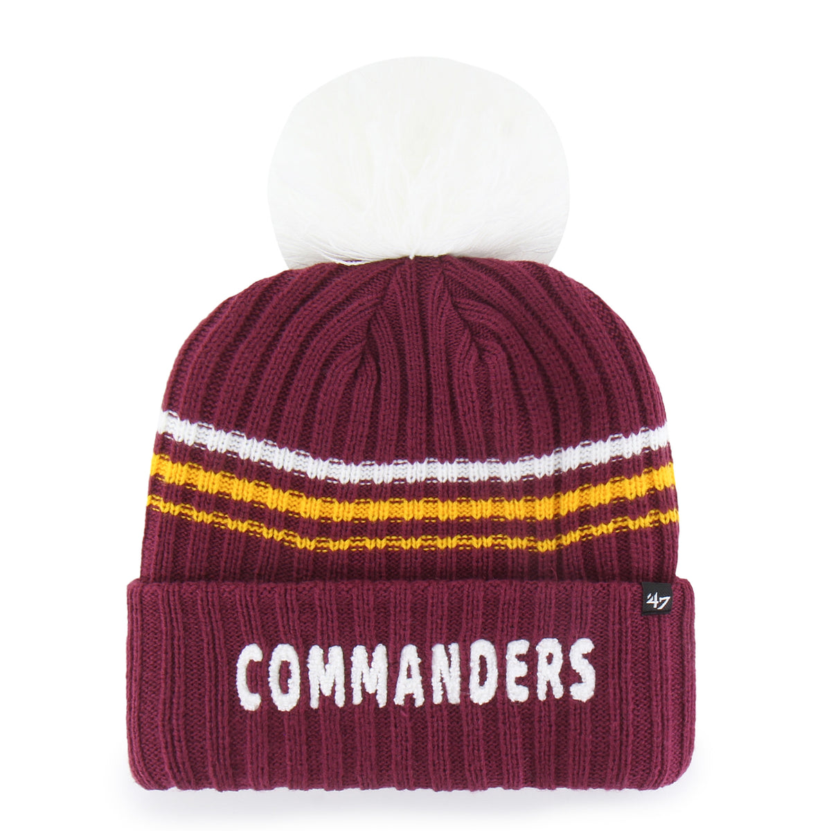 WASHINGTON COMMANDERS FUZZY SCRIPT '47 WOMEN'S CUFF KNIT