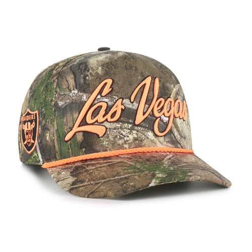 LAS VEGAS RAIDERS OVERHAND SCRIPT REALTREE '47 HITCH RELAXED FIT