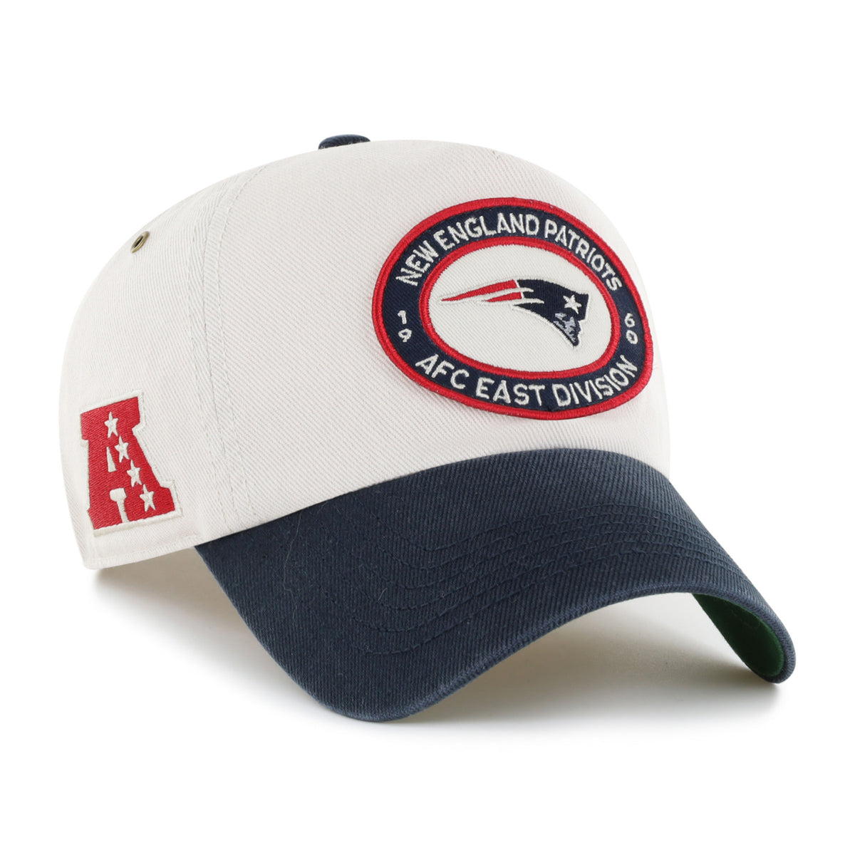 NEW ENGLAND PATRIOTS OVAL STACK '47 CLEAN UP PINCH FRONT
