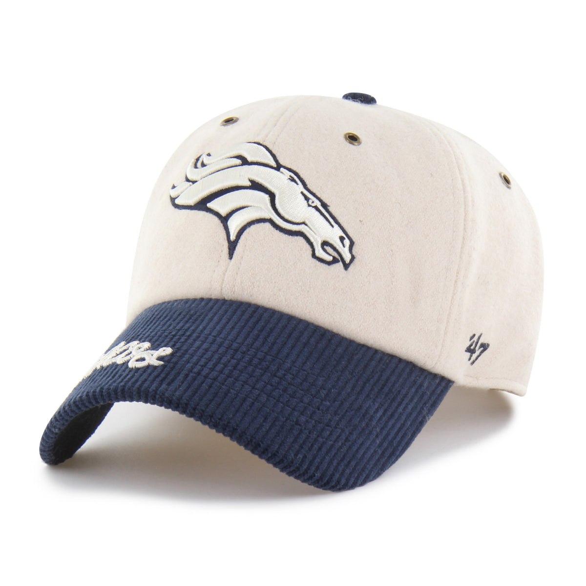 DENVER BRONCOS ROPE SCRIPT TWO TONE '47 CLEAN UP
