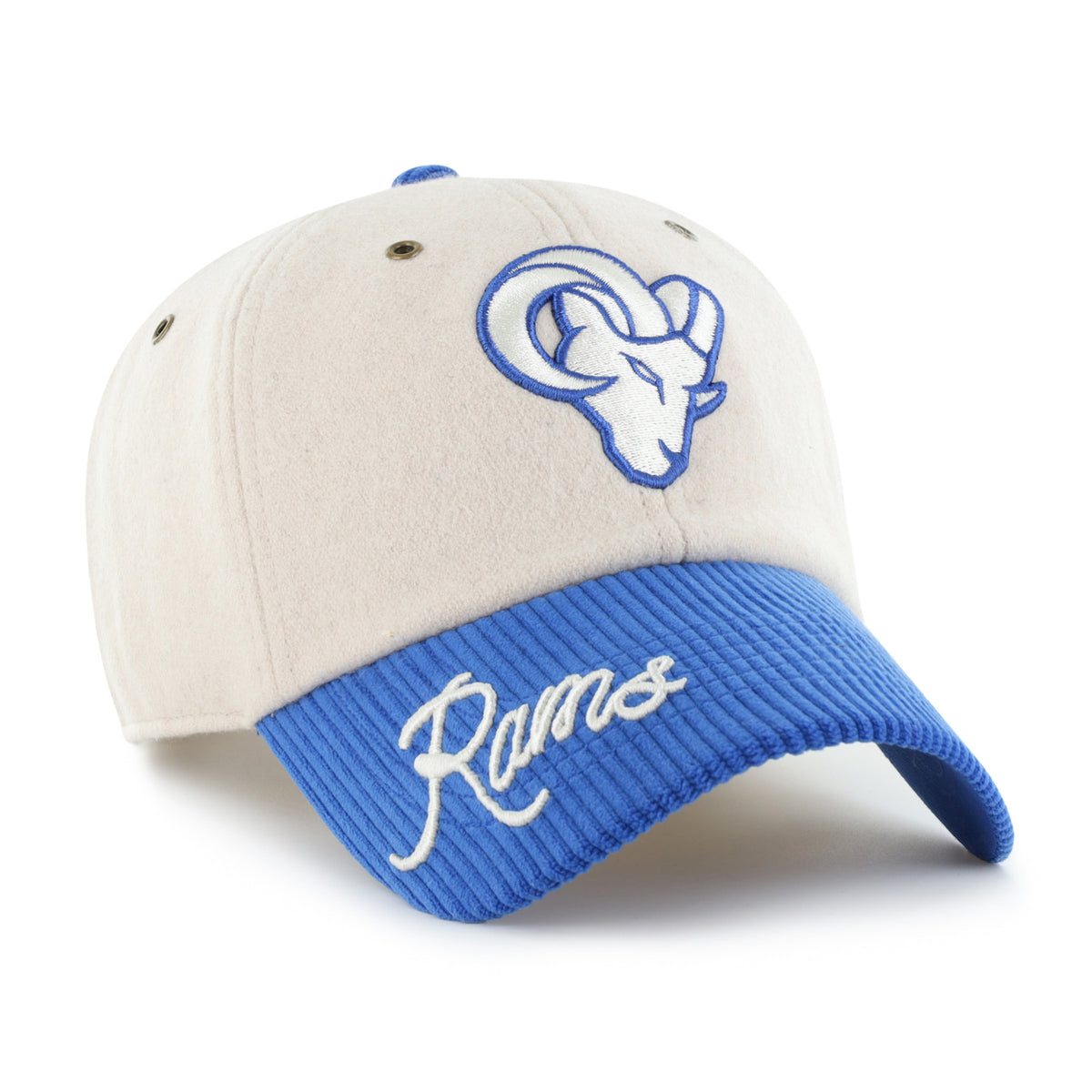 LOS ANGELES RAMS ROPE SCRIPT TWO TONE '47 CLEAN UP