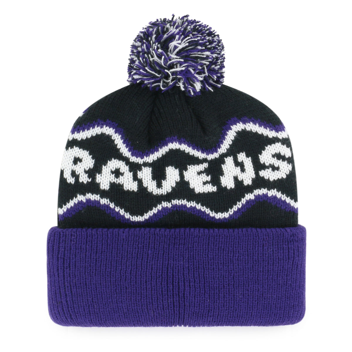 BALTIMORE RAVENS SQUIGGLE SCRIPT '47 KID'S CUFF KNIT