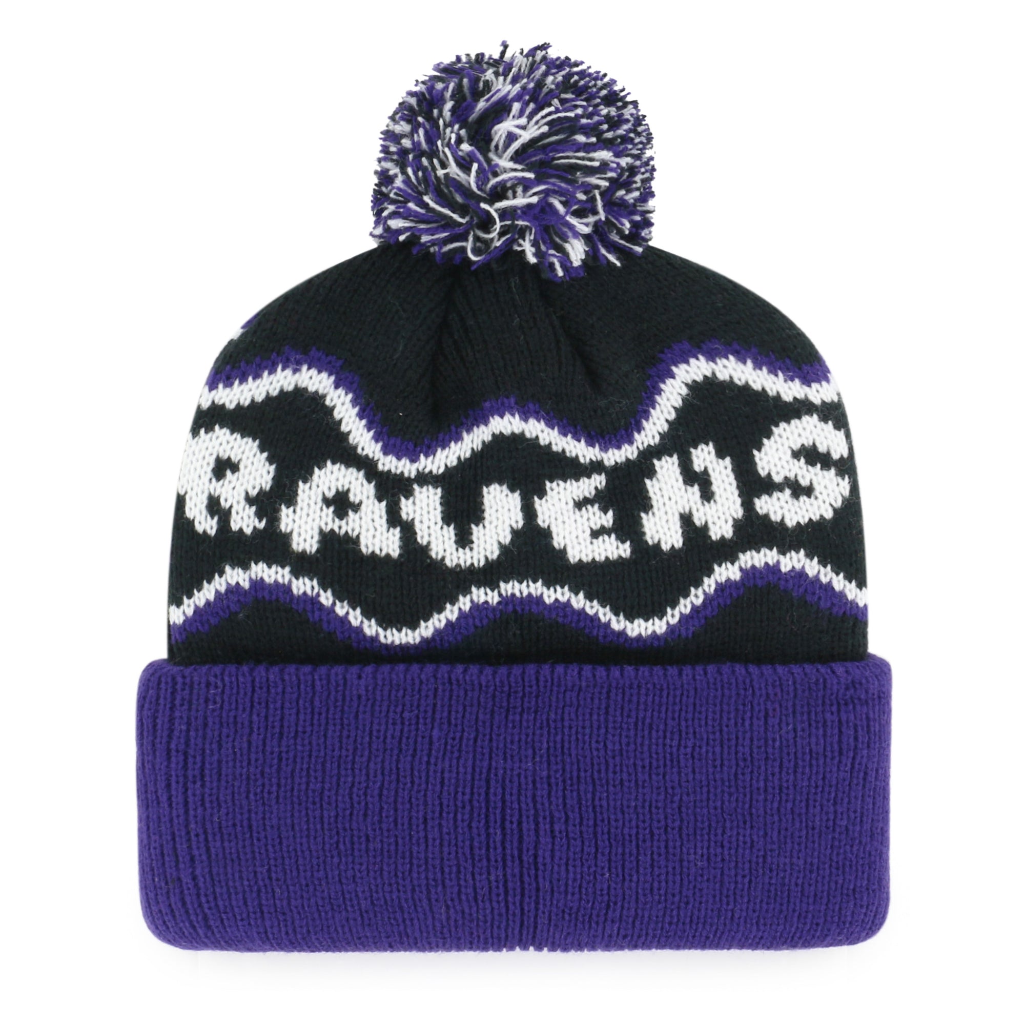 BALTIMORE RAVENS SQUIGGLE SCRIPT '47 KID'S CUFF KNIT
