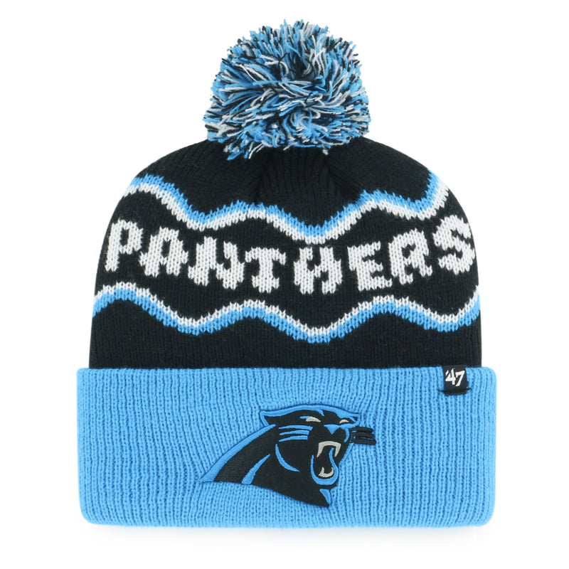 CAROLINA PANTHERS SQUIGGLE SCRIPT '47 KID'S CUFF KNIT