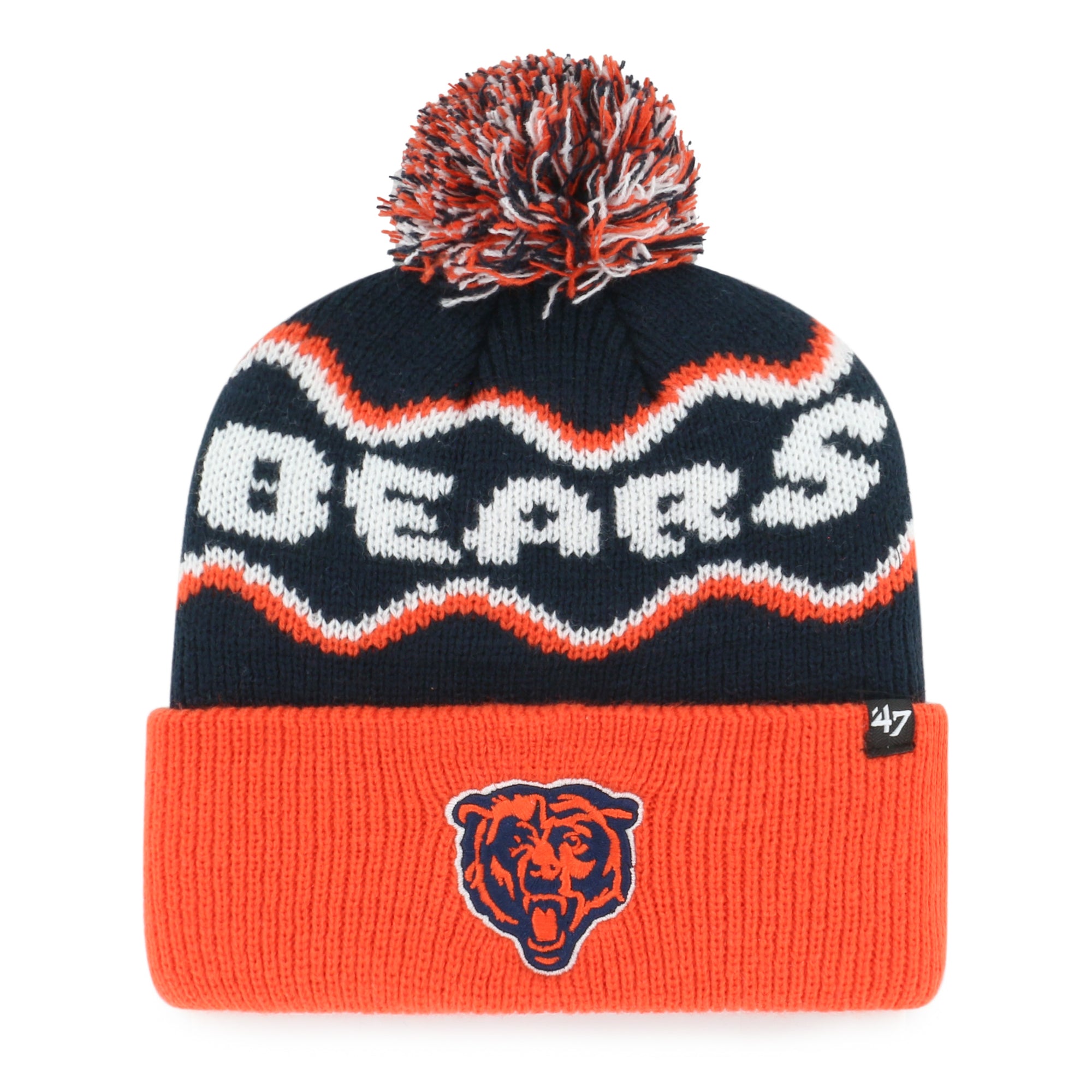 CHICAGO BEARS SQUIGGLE SCRIPT '47 KID'S CUFF KNIT
