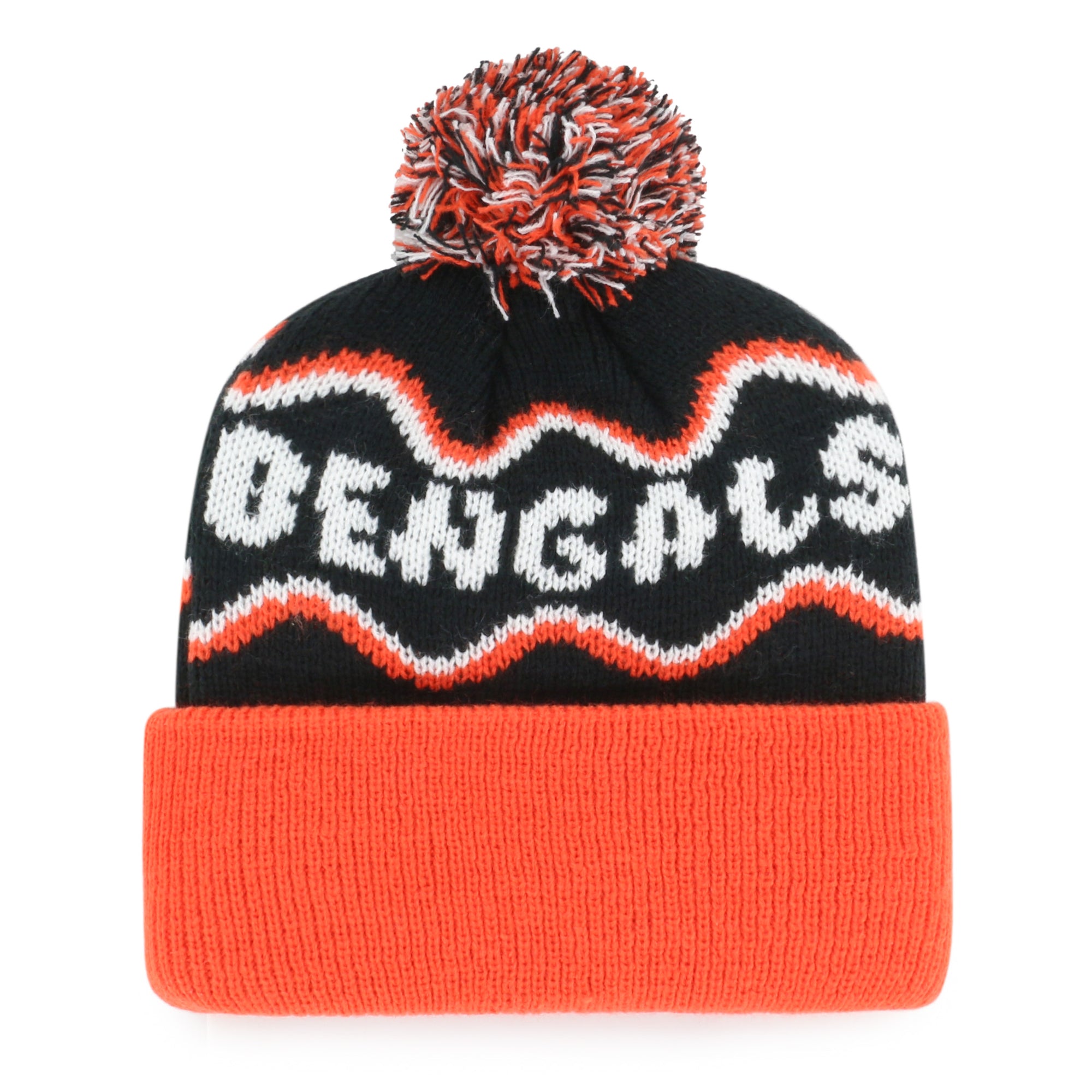 CINCINNATI BENGALS SQUIGGLE SCRIPT '47 KID'S CUFF KNIT