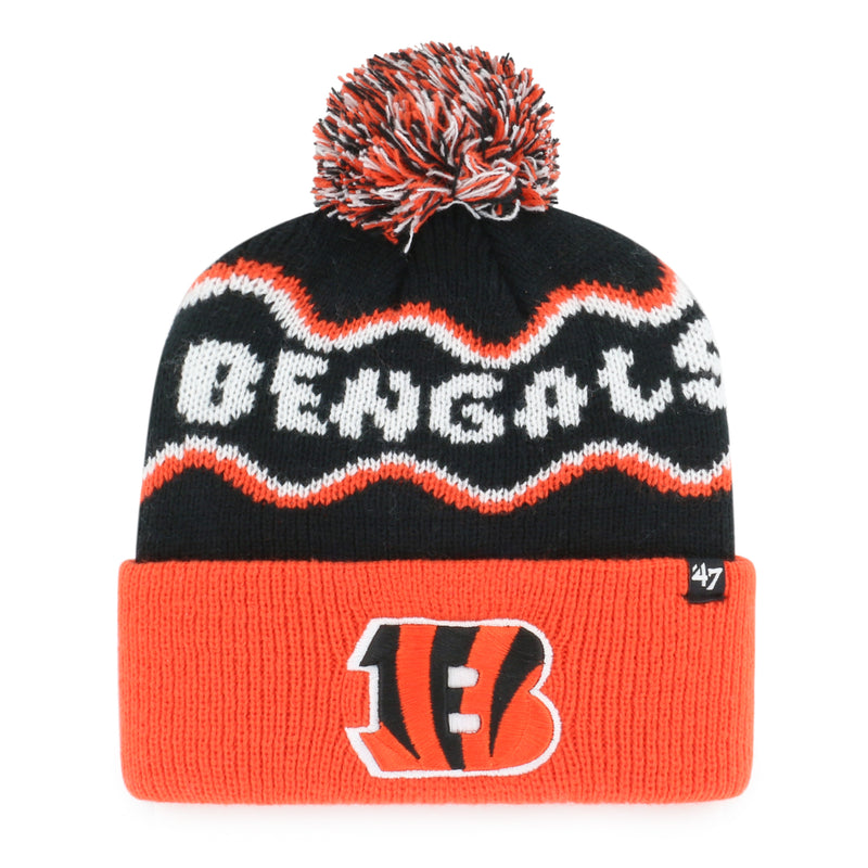 CINCINNATI BENGALS SQUIGGLE SCRIPT '47 KID'S CUFF KNIT