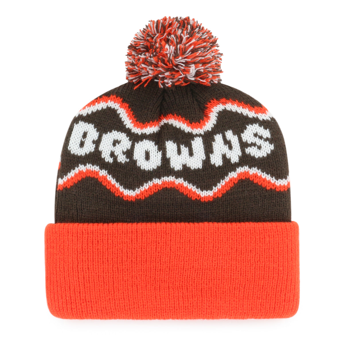 CLEVELAND BROWNS SQUIGGLE SCRIPT '47 KID'S CUFF KNIT