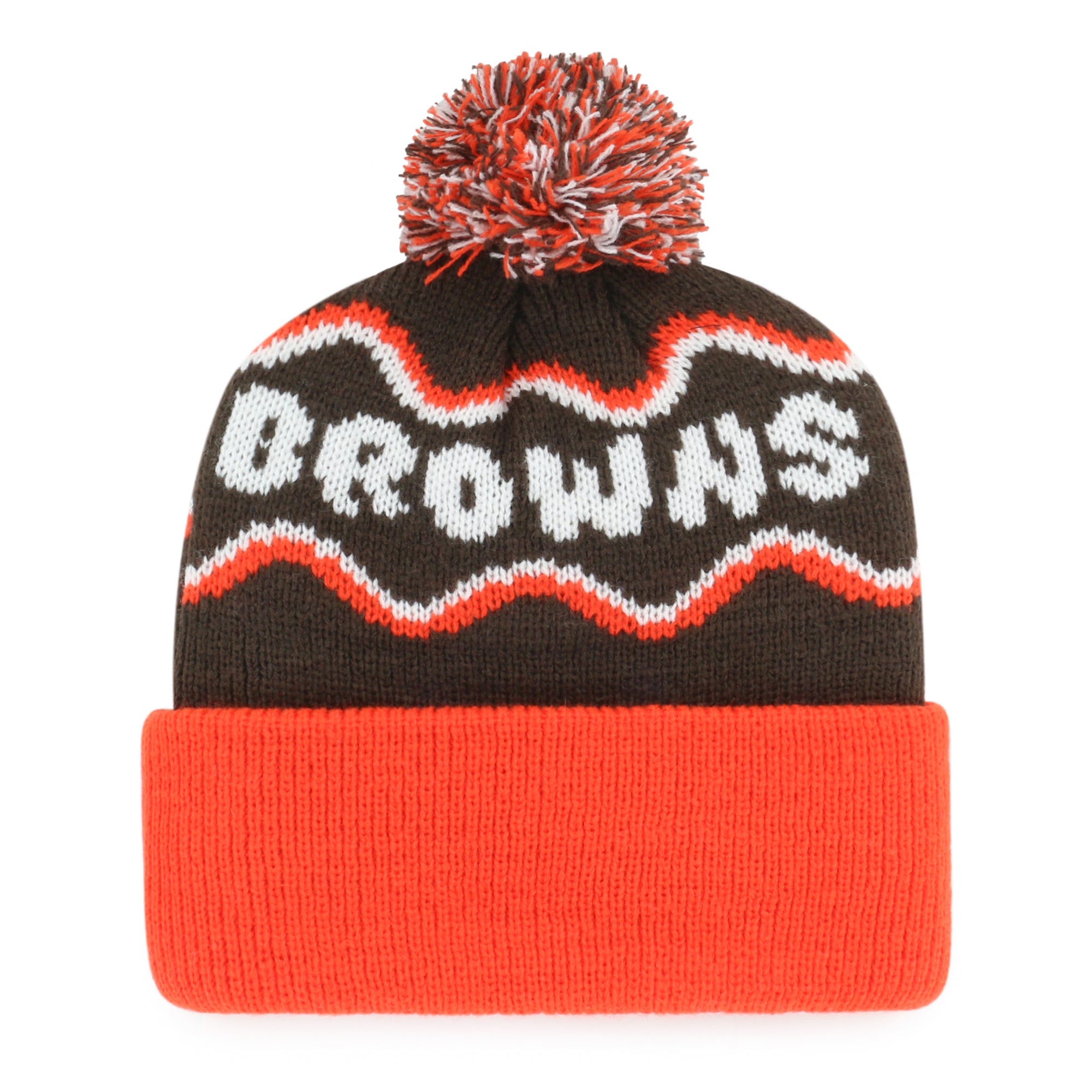 CLEVELAND BROWNS SQUIGGLE SCRIPT '47 KID'S CUFF KNIT