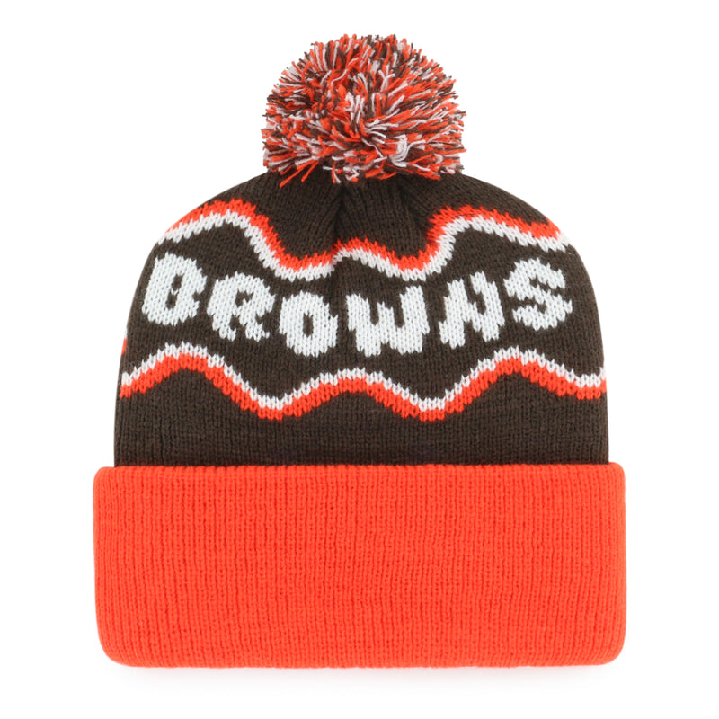 CLEVELAND BROWNS SQUIGGLE SCRIPT '47 KID'S CUFF KNIT