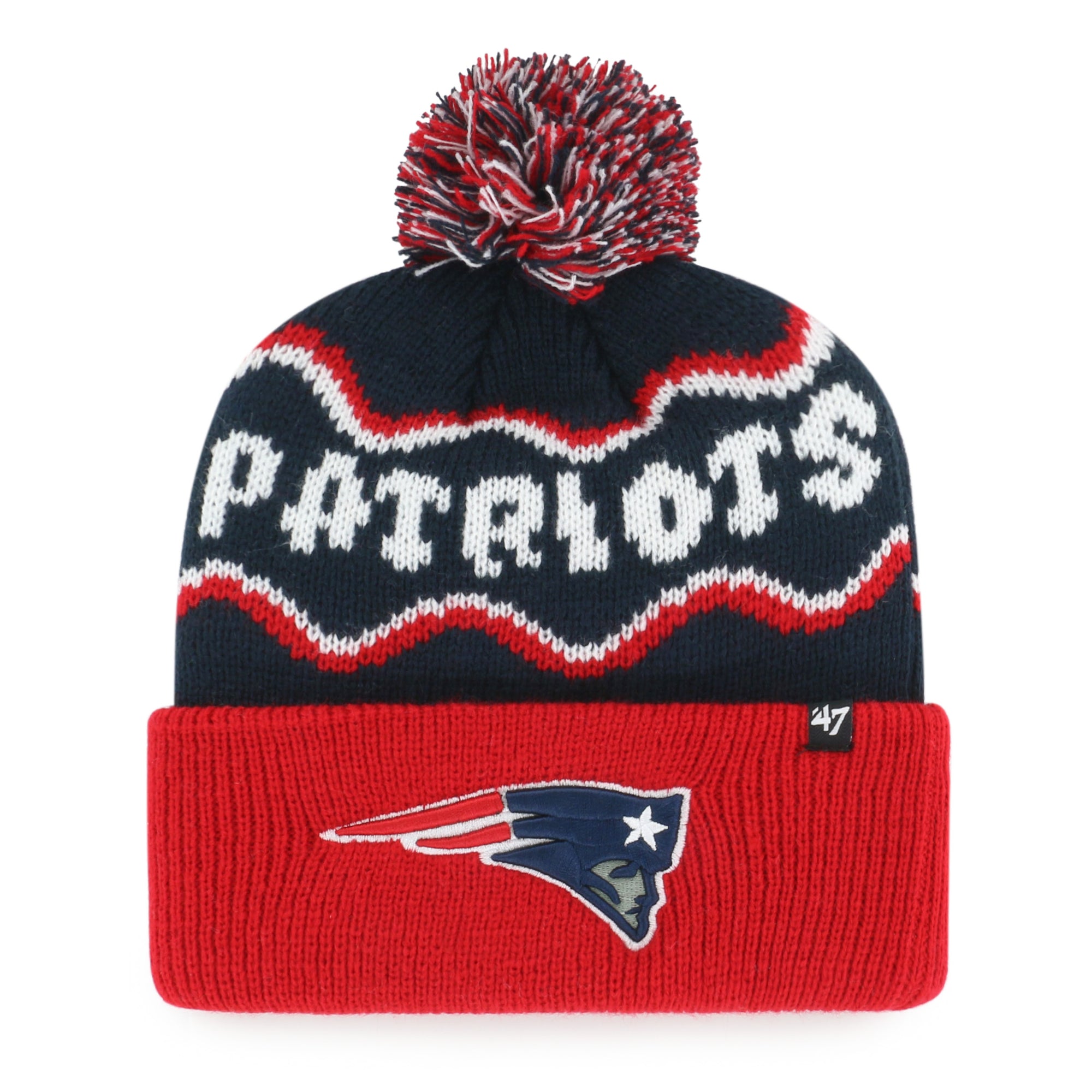 NEW ENGLAND PATRIOTS SQUIGGLE SCRIPT '47 KID'S CUFF KNIT