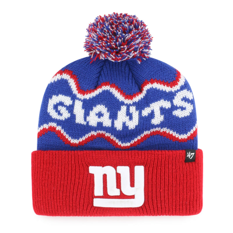 NEW YORK GIANTS SQUIGGLE SCRIPT '47 KID'S CUFF KNIT