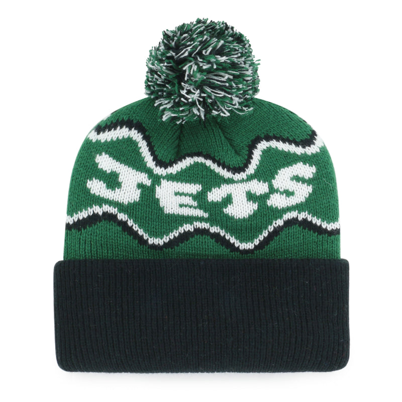 NEW YORK JETS SQUIGGLE SCRIPT '47 KID'S CUFF KNIT