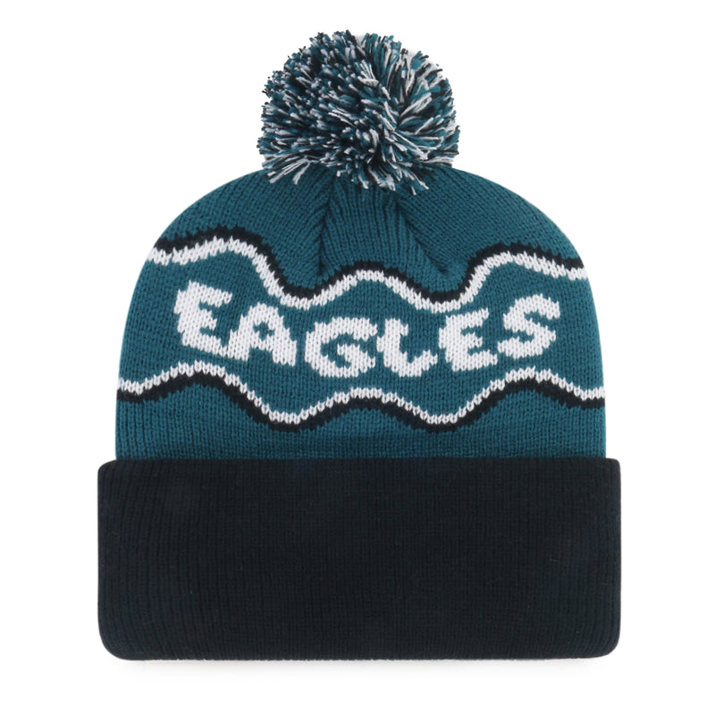 PHILADELPHIA EAGLES SQUIGGLE SCRIPT '47 KID'S CUFF KNIT
