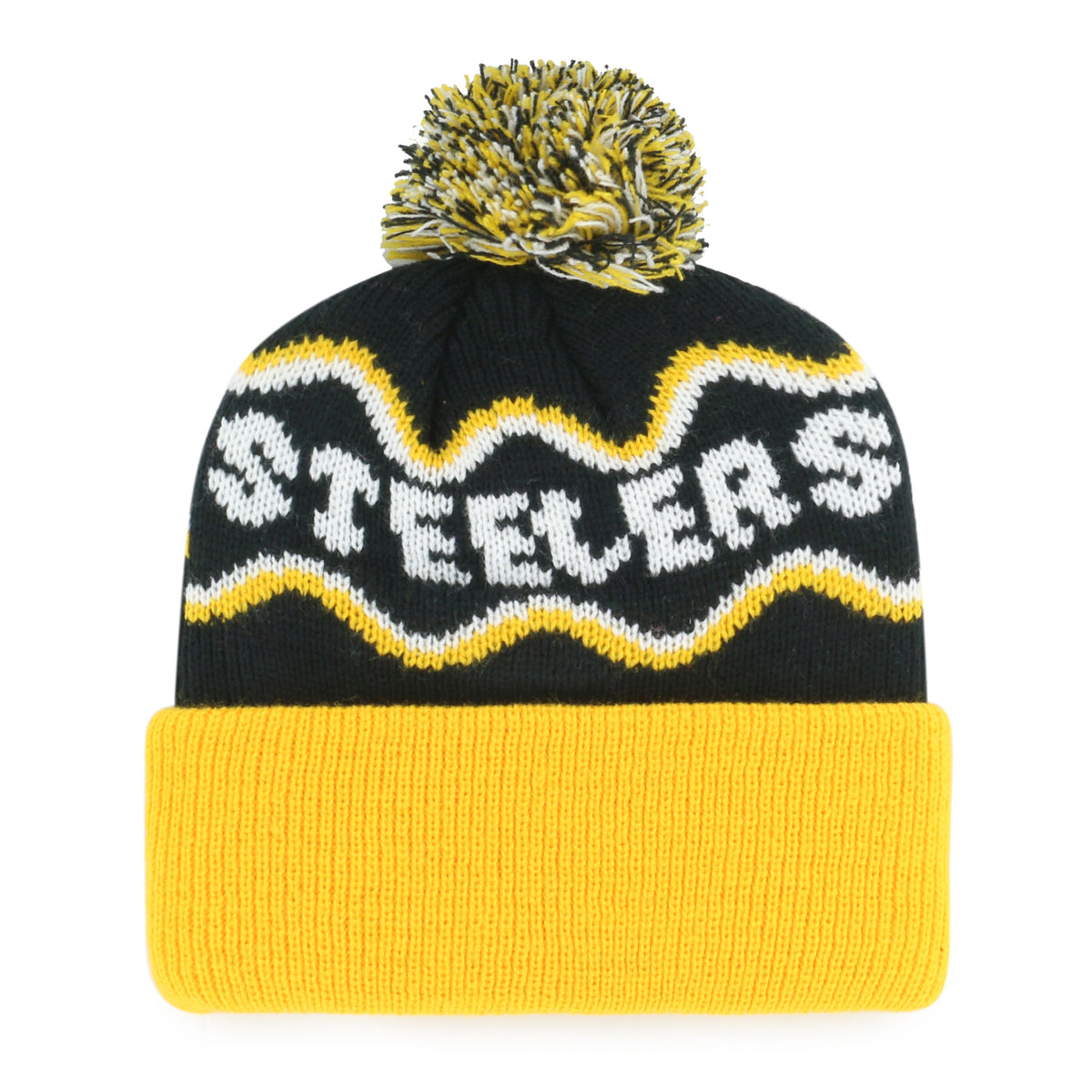 PITTSBURGH STEELERS SQUIGGLE SCRIPT '47 KID'S CUFF KNIT