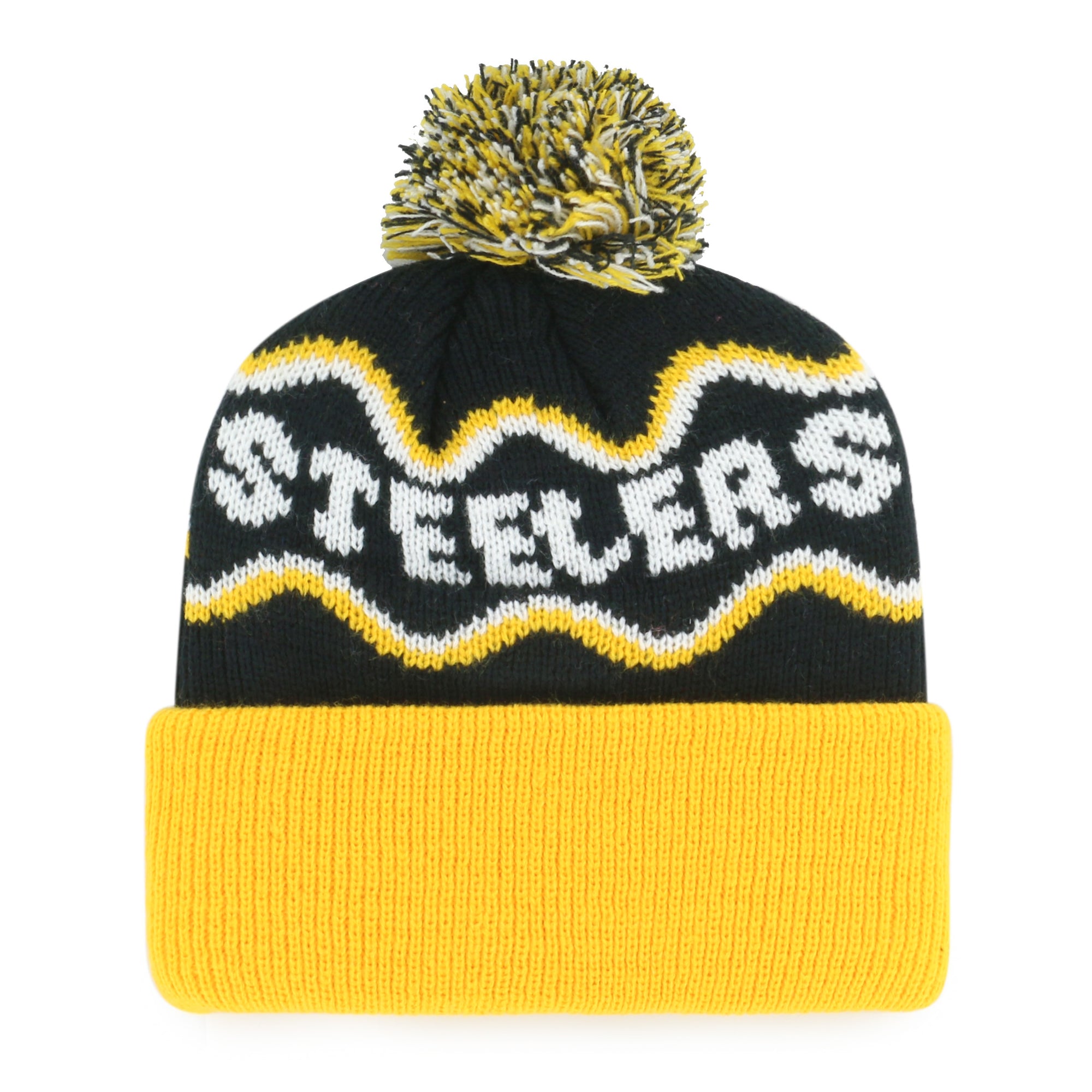 PITTSBURGH STEELERS SQUIGGLE SCRIPT '47 KID'S CUFF KNIT