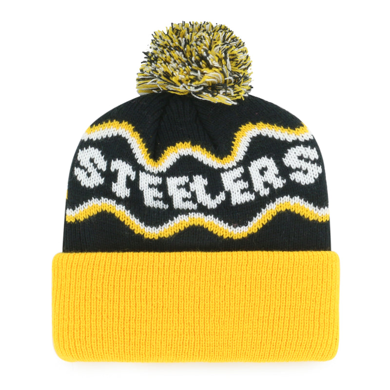 PITTSBURGH STEELERS SQUIGGLE SCRIPT '47 KID'S CUFF KNIT