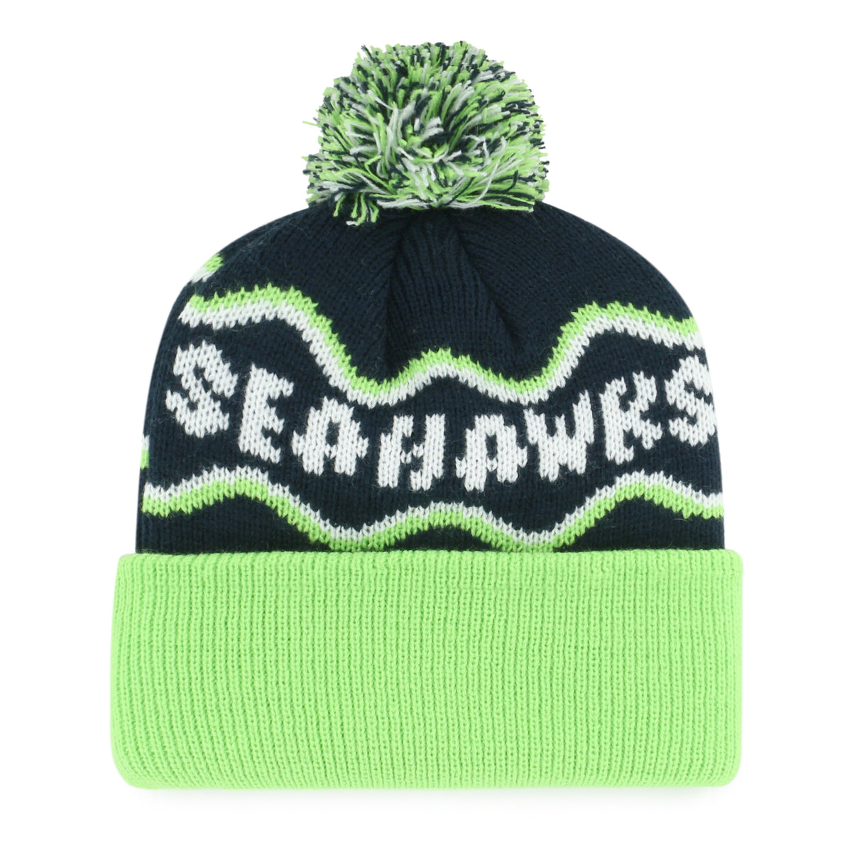 SEATTLE SEAHAWKS SQUIGGLE SCRIPT '47 KID'S CUFF KNIT