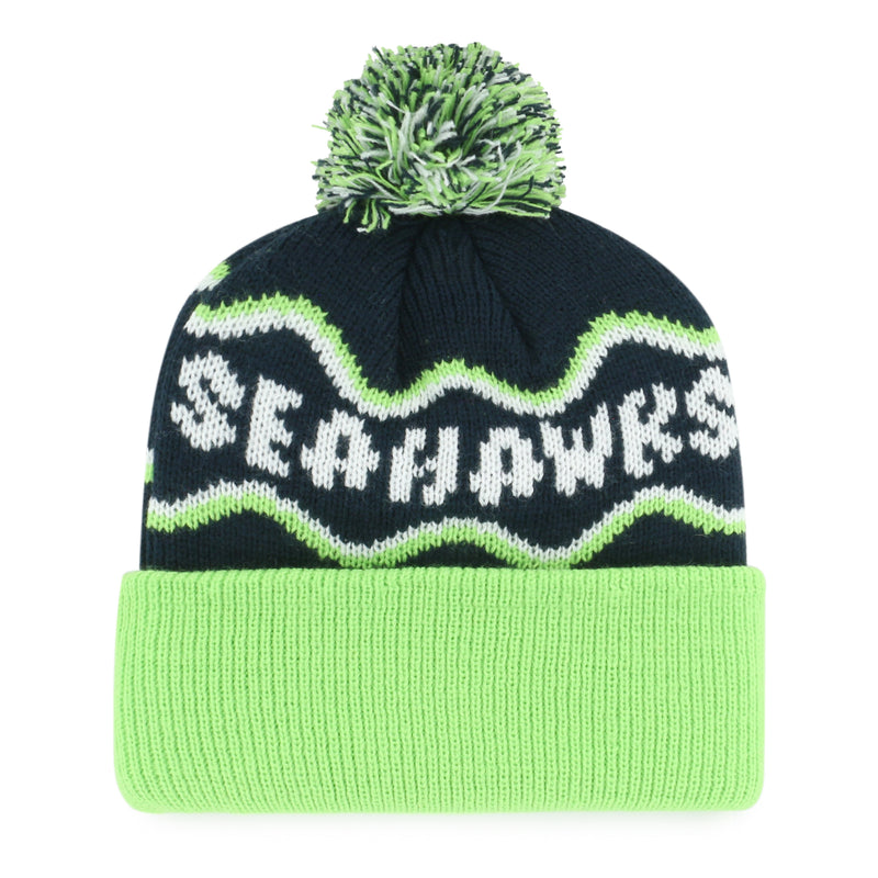 SEATTLE SEAHAWKS SQUIGGLE SCRIPT '47 KID'S CUFF KNIT
