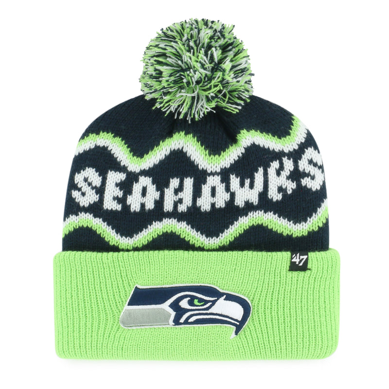 SEATTLE SEAHAWKS SQUIGGLE SCRIPT '47 KID'S CUFF KNIT