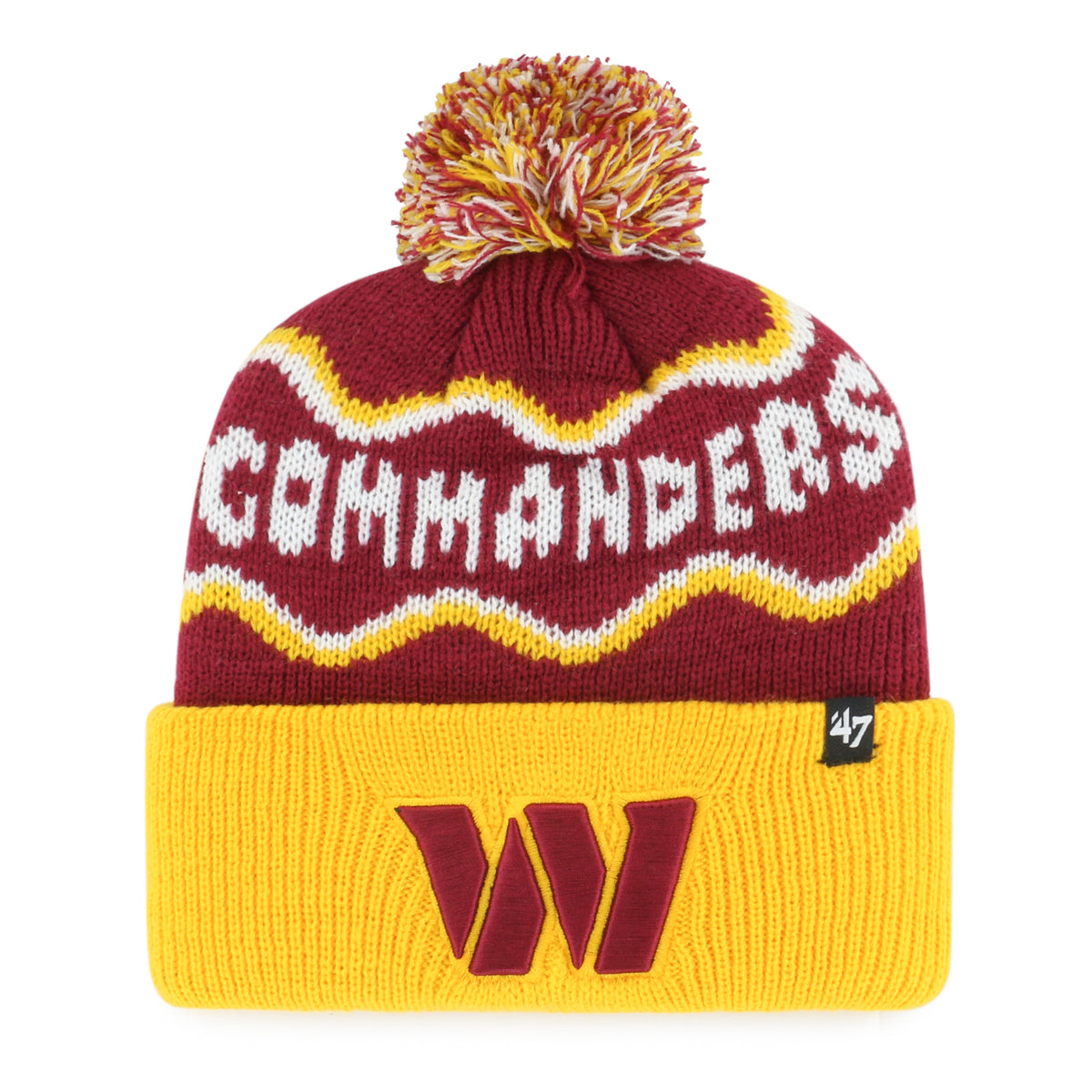WASHINGTON COMMANDERS SQUIGGLE SCRIPT '47 KID'S CUFF KNIT